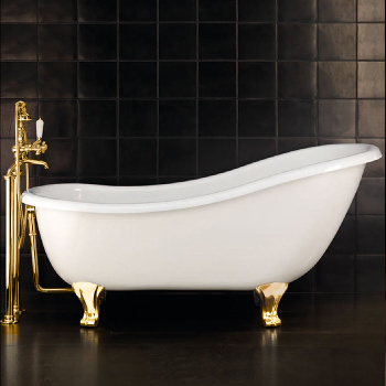 Чугунная ванна Devon&Devon Regina 163.5x79 2MRREGINAPDOTDD