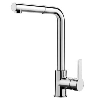 Смеситель для кухни Fima Carlo Frattini Kitchen на 1 отверстие, с выдвижной лейкой, хром F7029WOTCR