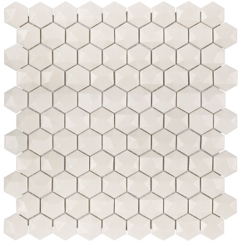 Мозаика на сетке Vidrepur Hexagon Hex Matt Honey № 904d м2