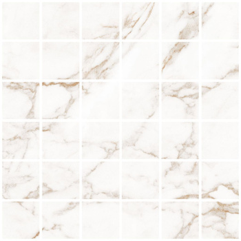 Керамогранит Living Ceramics Blanc Statuario Gold Mosaic 55 Soft 30x30 см LV10638