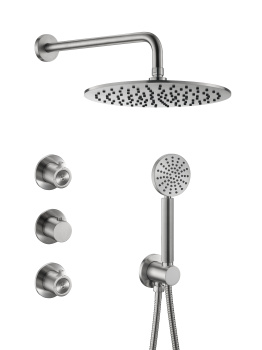 Встраиваемый душевой комплект  Benesque Lumiere 21010402 никель брашированный