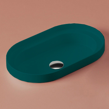 Раковина встраиваемая Artceram Fuori Scala 60х35, verde foresta TFL033 43 00