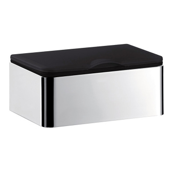 Контейнер для влажной туалетной бумаги Emco System2 пластиковая вставка, черный/хром 3539 001 01