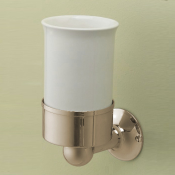 Стакан с настенным держателем Devon&Devon New York керамика/золото NY103OT