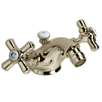 Смеситель для биде Devon&Devon City на 1 отв. с донным клапаном светлое золото UTCI120