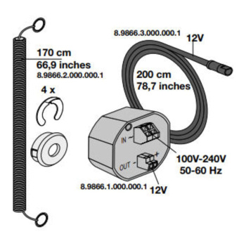 Laufen Pro Монтажный блок управлкния для бесконтактной  панели AW3/AW4 8.9566.3 / 4