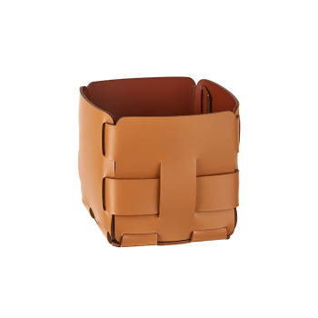 Корзинка ADJ Mini Bottega 12x12xH13, коньяк/бордо 1013.09/30