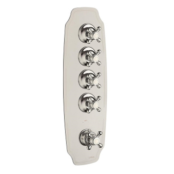 Внешняя часть вертикальная для термостатического смесителя Carimali Colonial с 4-ю независимыми выходами хром 21044EST-CR