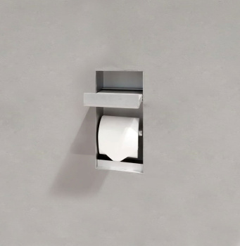 Держатель для туалетной бумаги Antonio Lupi Sesamo встраиваемый в стену, 25х15х19.8, из нержавеющей стали AISI 304, отделка алюминий А0002455769