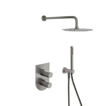 Смеситель для душа Ramonsoler Tzar встраиваемый с тропическим и ручным душем никель K3415021NC