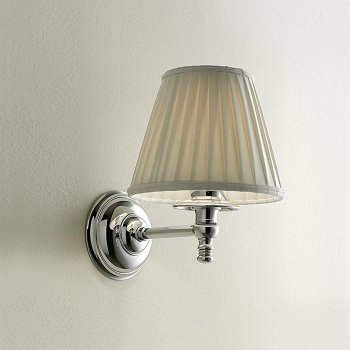 Светильник настенный Devon&Devon Daisy 16х20хh23 с абажуром кремового цвета IP20 фурнитура, хром DEDAISYCR