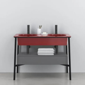 Раковина встраиваемая Cielo I Catini Catino Doppio CALADSF CO 100 см красный