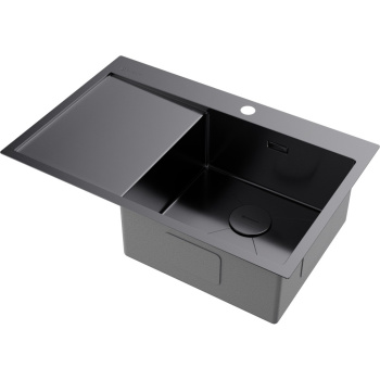 Мойка кухонная Omoikiri Akisame 78 R вороненая сталь 4973100