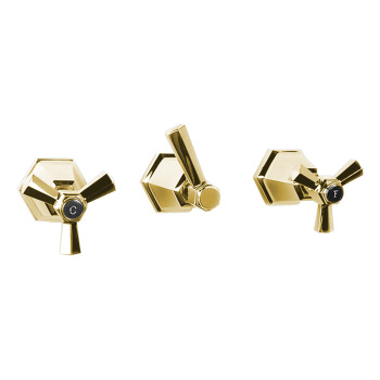 Встраиваемый смеситель для ванны Stella Eccelsa 3254 с переключателем, золото 24К EC 01301 AU00