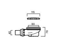 Сливной сифон Ø90 Catalano Accessori Bianco lucido 7050100001
