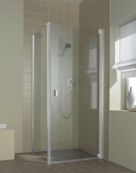 Дверь в нишу Kermi RAYA RX 1WR 800х2000, петли справа, блестящее серебро, klar+ KermiClean, RA 1WR 08020VPK