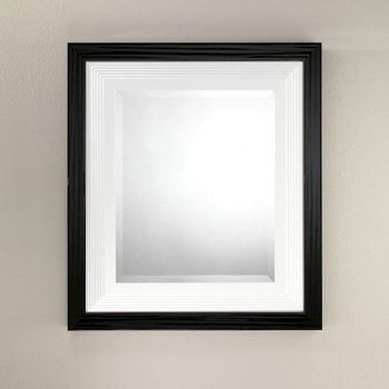 Зеркало Devon&Devon Plaza 87х77 рамы, комбинированный белый/черный FLPLAZA