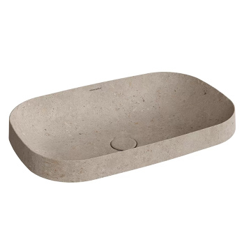 Раковина MAGICA встраиваемая сверху Kerama Marazzi 65 5x42x6см без отв. под смеситель, с донным клапаном, без перелива, бежевый камень MA.wbi.65\STB