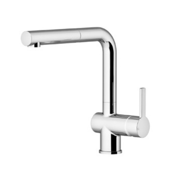 Смеситель для кухни однорычажный Gattoni Modern с поворотным изливом, с выдвижным душем, хром 4070/PCC0