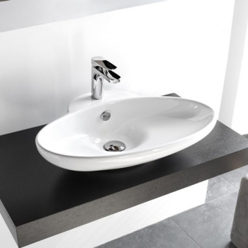 Раковина накладная Artceram WASHBASINS FUORI 3 63х47, 1 отв., белый TFL004 01 00 bi*1