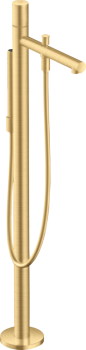 Axor Uno Смеситель для ванны, напольный, с ручным душем, Zero, цвет: шлифованное золото 45416250