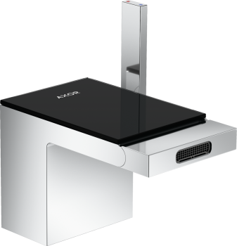 Axor MyEdition Смеситель для биде, на 1 отв., излив 145мм, с донным клапаном, цвет: хром/черное стек