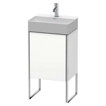 Duravit XSquare База под раковину 434х340х739 мм, с ножками встр. с регул.по выс. 1 стек полка, 1 дверца правая , Цвет белый матовый(для 073245)