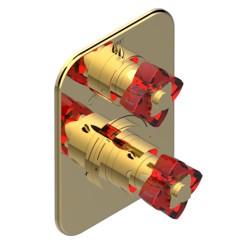 Смеситель для душа THG Petale De Cristal Rouge U6C-F01-5500BE полированное золот
