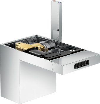 Axor MyEdition Смеситель для биде, на 1 отв., излив 145мм, с донным клапаном, цвет: хром/черный орех