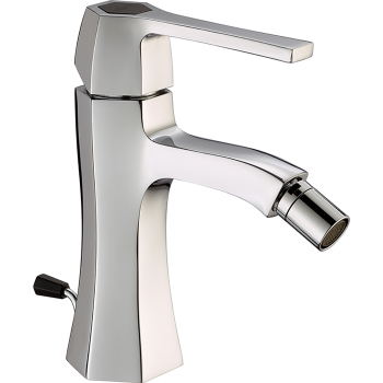 Смеситель для биде Cisal Cherie однорычажный, на 1 отверстие с донным клапаном, хром/черный матовый CH0005546T