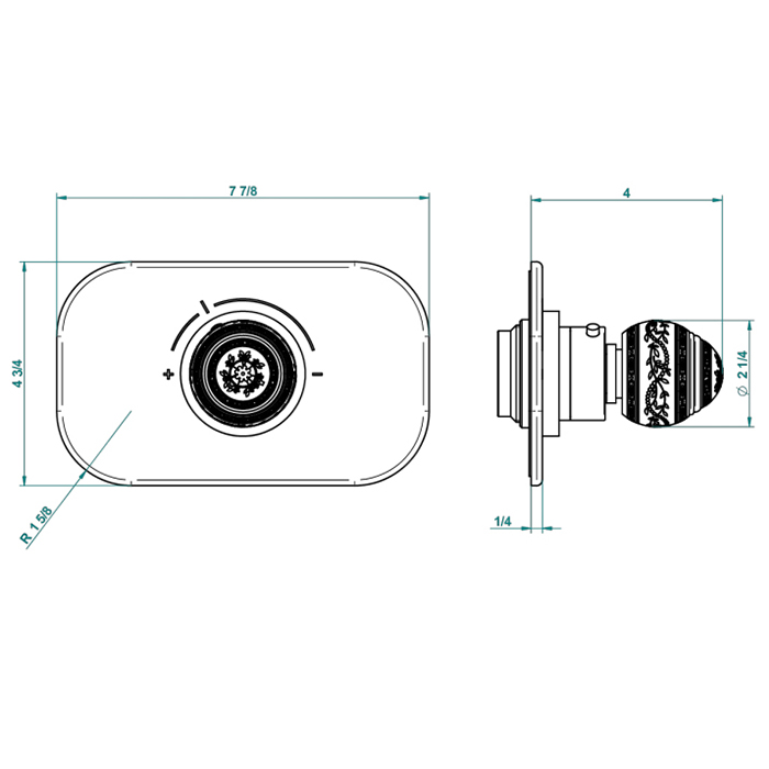 Встраиваемая часть термостата THG General Items G00-A00-5200AE