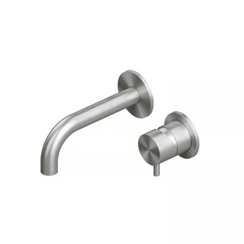 Смеситель для раковины QuadroDesign Source на 2 отв. из стены цвет Steel 1313.00AS