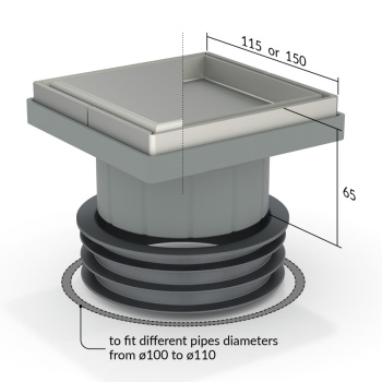 Душевой трап OMP Tea Kalamata 9977.592.9.3 11.5 см золото