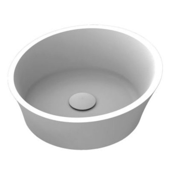 Раковина Moma Tower Evoque 400 для установки на столешницу, с донным клапаном, белый матовый EVQ0116.MWS