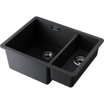 Мойка кухонная Omoikiri Kata 55-2-U-BL черная 4993389