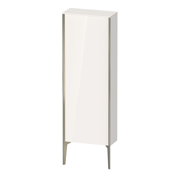 Duravit XViu Шкаф подвесной 1330x500x240мм, с 1 дверью, 3 стеклянными полками (петли справа), цвет: белый глянцевый/champagne matt