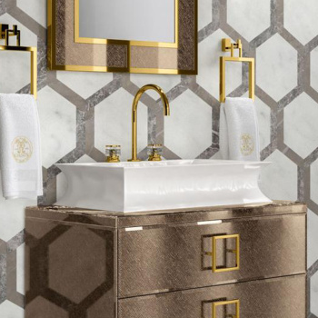 Раковина Oasis Lutetia 700х400х150 для установки на столешницу, с 3 отверстиями для смесителя, в комплекте с донным клапаном Click-Clack, белый OPT95