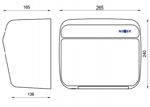 Сушилка для рук Nofer KAI (белая) 01251.W
