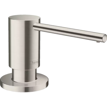 Диспенсер для жидкого мыла или средства для мытья посуды, Hansgrohe, A41, цвет-под сталь