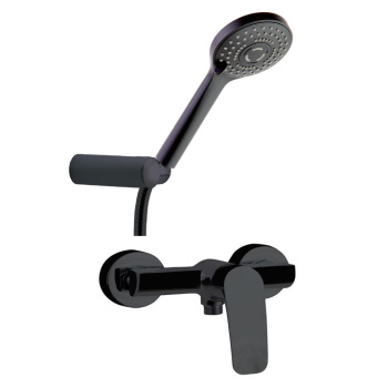 Смеситель для душа Ramonsoler New Fly с душевым комплектом чёрный 570802BTNM