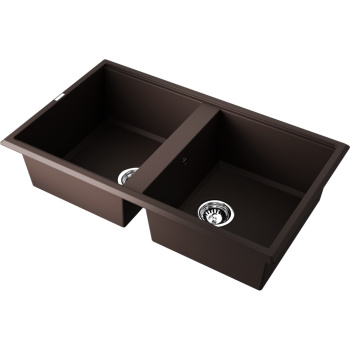 Мойка кухонная Omoikiri Tedori 86-2-DC тёмный шоколад 4993928