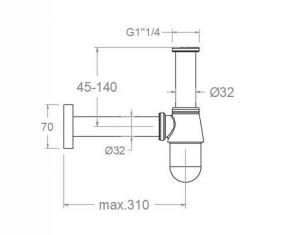 Сифон Ramonsoler стальной 1290