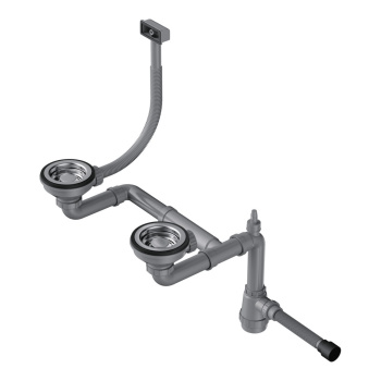 Сифон для мойки Omoikiri WK-15-S-IN нержавеющая сталь 4998039