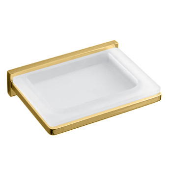 Мыльница подвесная Colombo Look PVD золото матовое/матовое стекло B1601.OM-VAN