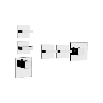 Скрытая часть смесителя Gessi Rettangolo 43214.031 Chrome