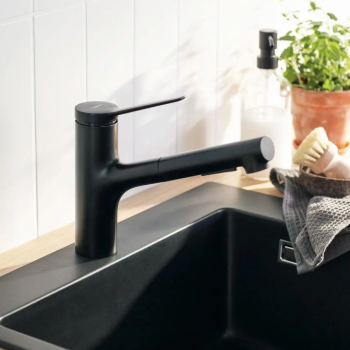 Hansgrohe 74 800 670 Zesis M33 Смеситель для кухни 146 мм, выдвижной излив, 2 реж., 8.2 л/мин