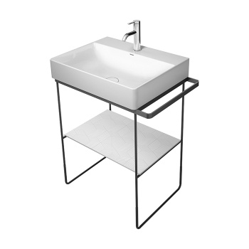 Duravit DuraSquare Раковина подвесная без перелива, выпуск с керам покрытием, с 1 отв под смес, 50х47см, цвет белый