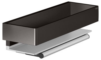 Корзинка для душа Keuco Edition 11 11159350000 с стеклоочистителем, алюминий\титан чёрный шлифованный