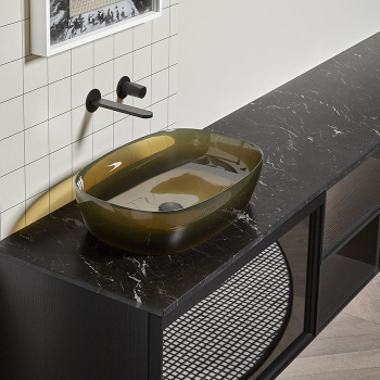 Раковина Antonio Lupi Senso 60х40х15см., без отв., без перелива, Cristalmood, Gran_cru А0002452754