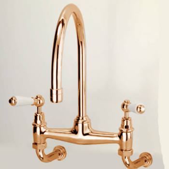 Смеситель для кухни настенный Devon&Devon Heritage светлое золото MARF615